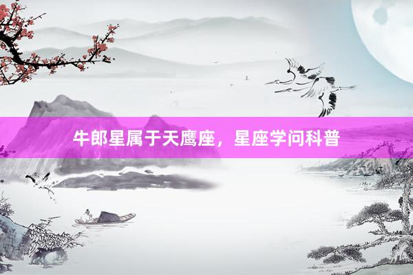 牛郎星属于天鹰座，星座学问科普